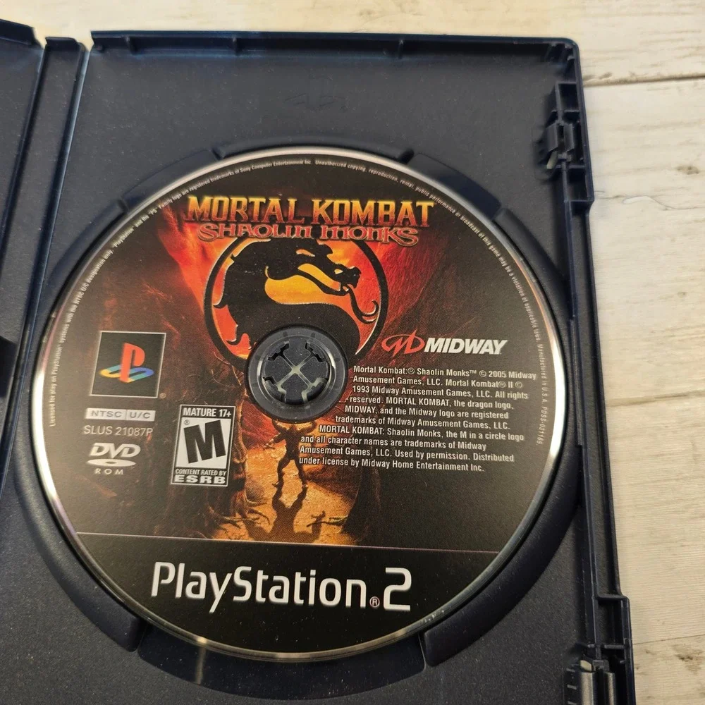 Mortal Kombat Shaolin Monks Sony PlayStation 2 PS2 Midway 2005 SLUS-21087P
